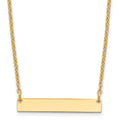 Sterling Silver/Gold-plated Small Blank Bar Necklace
