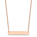 14k Rose Gold Small Blank Bar Necklace