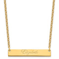 SS/Gold-plated Medium EDWARDIAN SCRIPT Bar Necklace