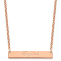 SS/Rose-plated Medium EDWAEDIAN SCRIPT Bar Necklace