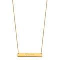 14k Yellow Gold Medium EDWARDIAN SCRIPT Bar Necklace