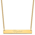 Sterling Silver/Gold-plated Large EDWARDIAN SCRIPT Bar Necklace