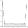 10k White Gold Large EDWARDIAN SCRIPT Bar Necklace