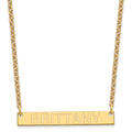 SS/Gold-plated Medium Capitalized ARIAL ROUNDED Bar Necklace
