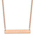 SS/Rose-plated Medium Capitalized ARIAL ROUNDED Bar Necklace