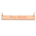 SS/Rose-plated Large Capitalized ARIAL ROUNDED Bar Necklace