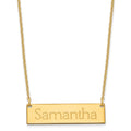 Sterling Silver/Gold-plated Small Name Bar Necklace