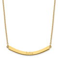 Sterling Silver/Gold-plated Curved Bar Necklace