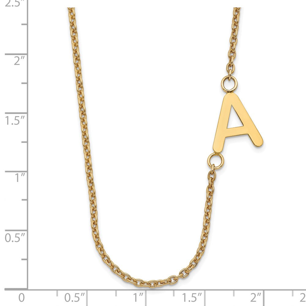 Sterling Silver/Gold-plated Small Offset Initial Necklace