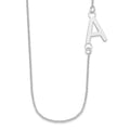 10k White Gold Small Offset Initial Necklace