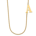 Sterling Silver/Gold-plated Large Offset Initial Necklace