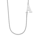Sterling Silver/Rhodium-plated Large Offset Initial Necklace