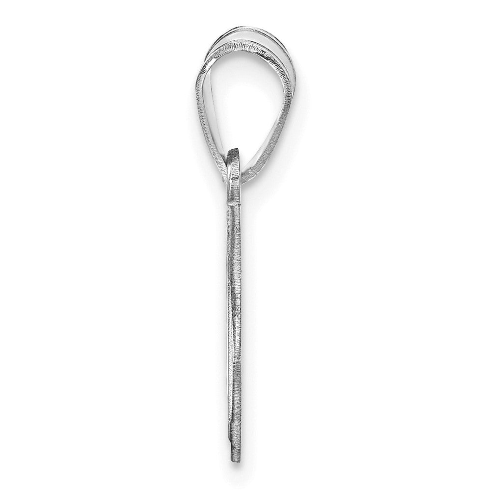 10k White Gold Personalized Football Pendant