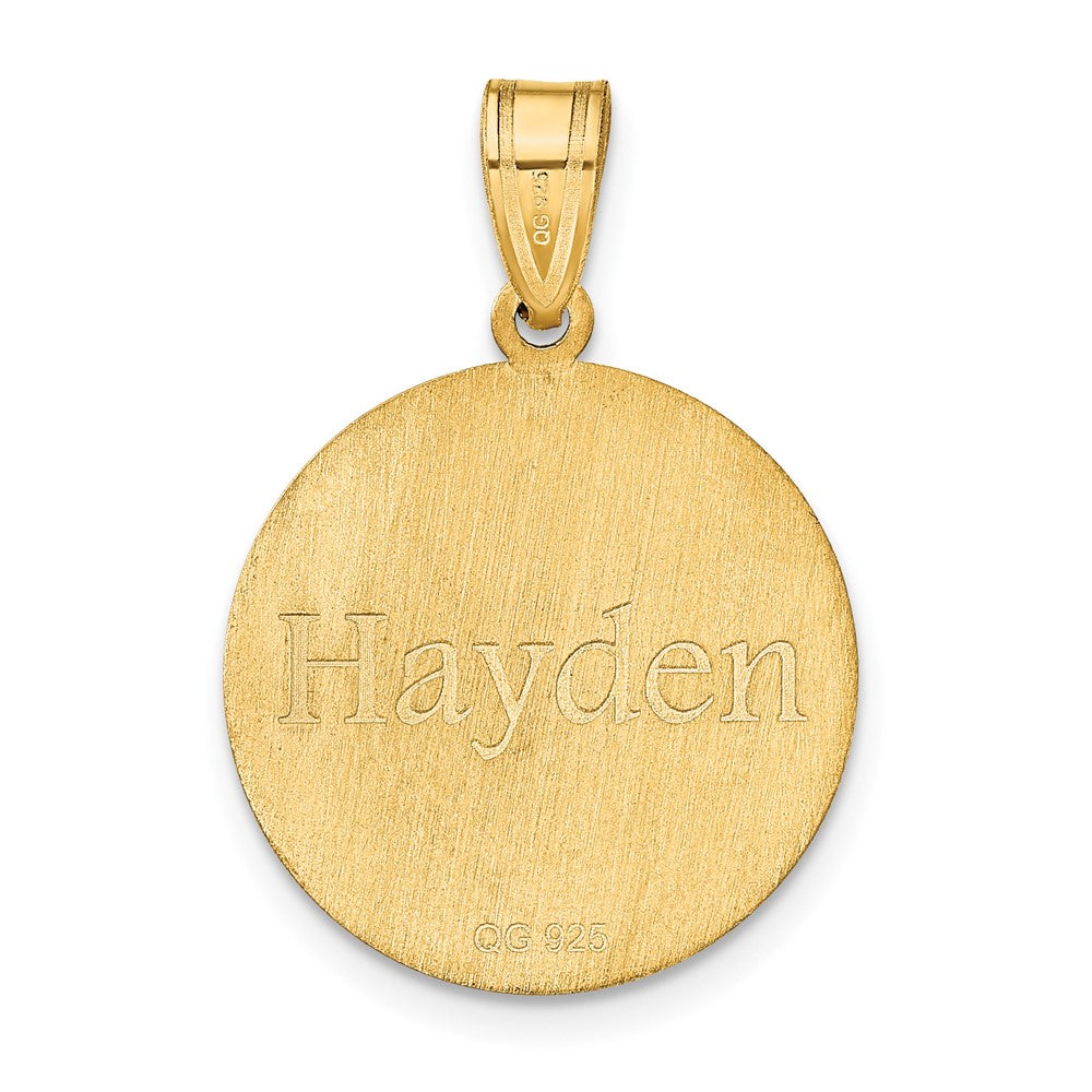 Sterling Silver/Gold-plated Personalized Basketball Pendant