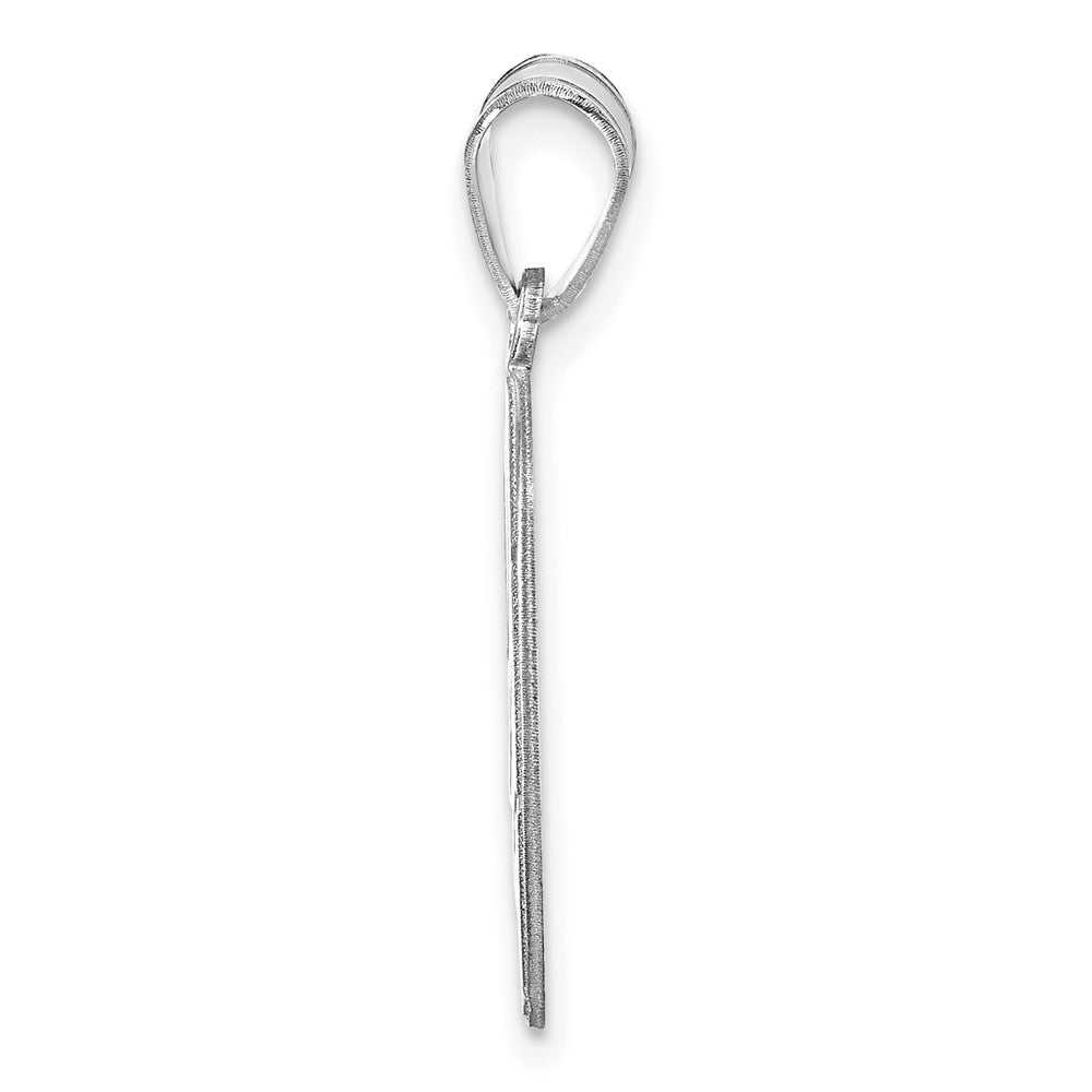14k White Gold Personalized Basketball Pendant