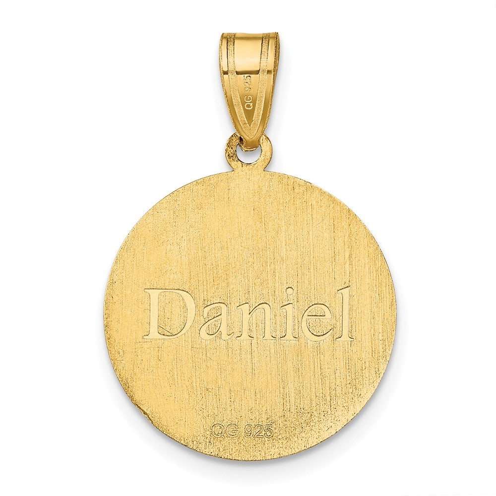 Sterling Silver/Gold-plated Personalized Baseball Pendant