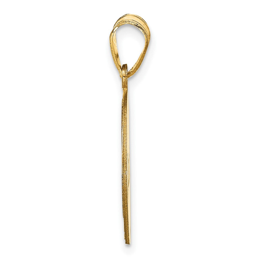 14k Yellow Gold Personalized Soccer Pendant