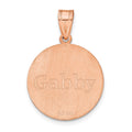 14k Rose Gold Personalized Soccer Pendant