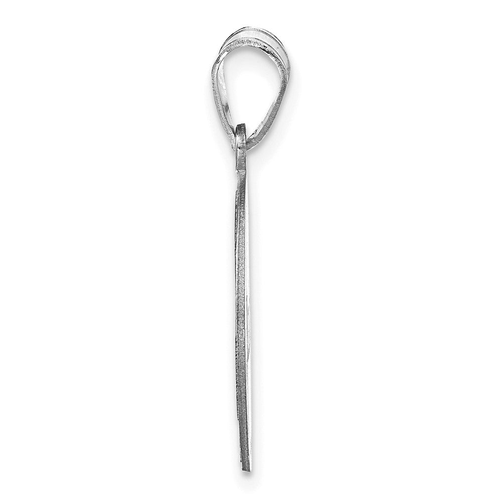 10k White Gold Personalized Soccer Pendant