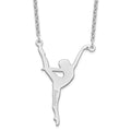 Sterling Silver/Rhodium-plated Personalized Dancer Necklace