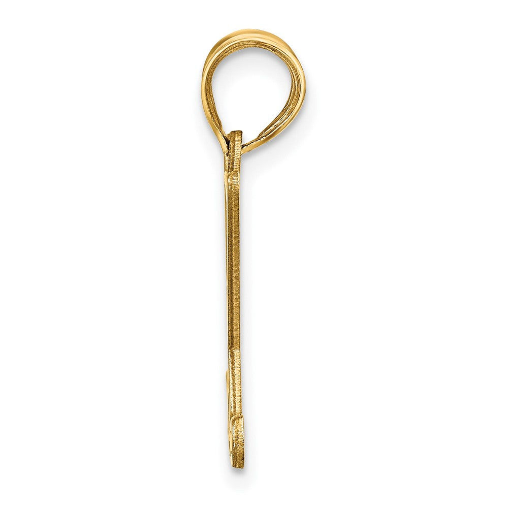 Sterling Silver/Gold-plated Personalized Hockey Pendant