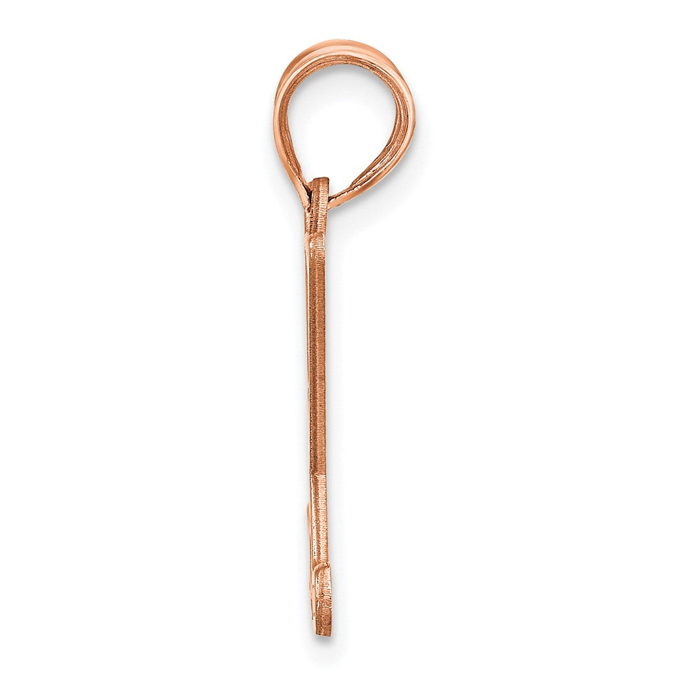 14K Rose Gold Personalized Hockey Pendant