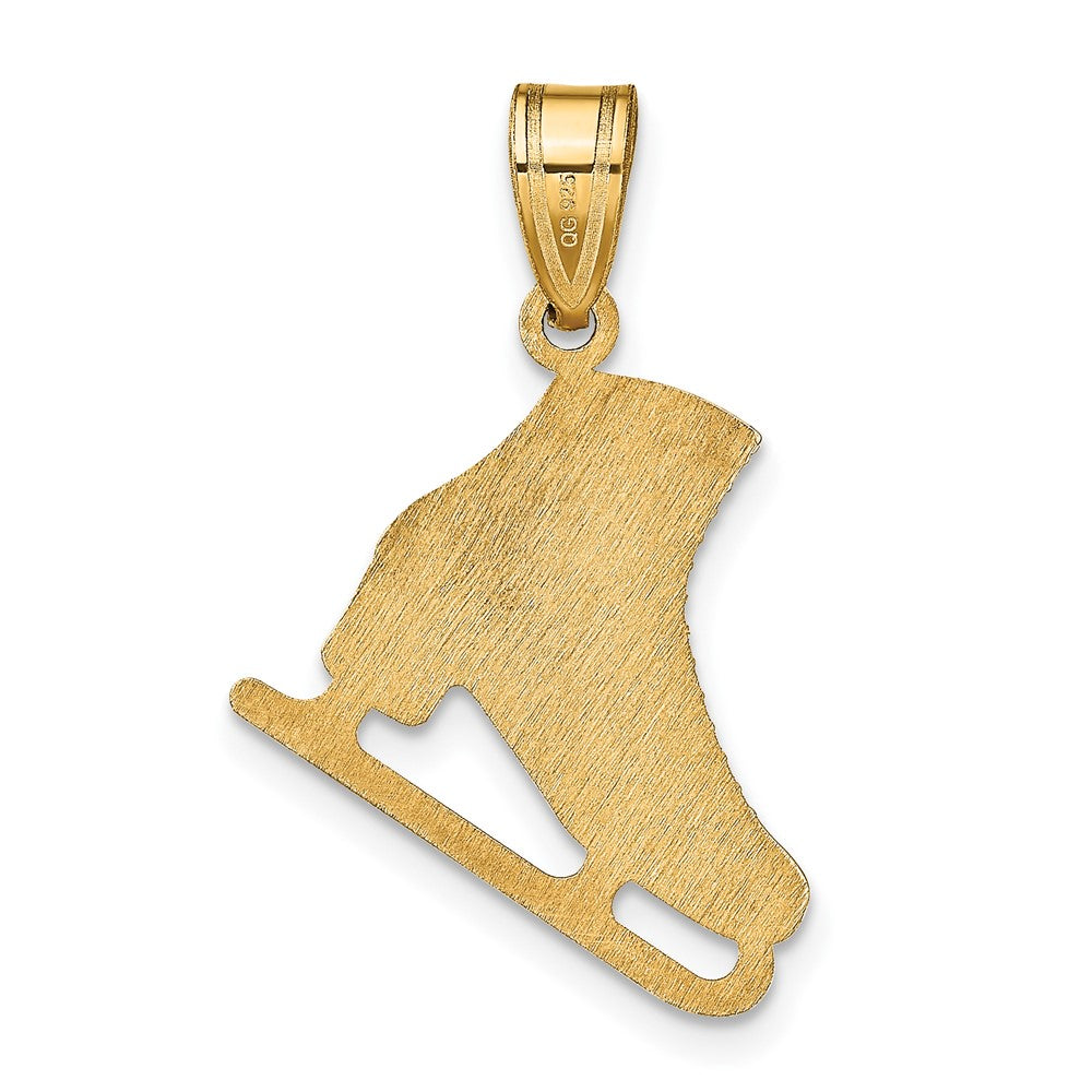 Sterling Silver/Gold-plated Personalized Ice Skate Pendant