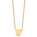 Sterling Silver/Gold-plated Arkansas State Necklace
