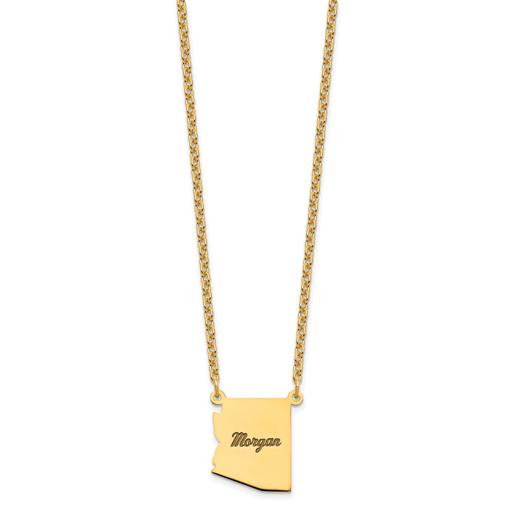 Sterling Silver/Gold-plated Arizona State Necklace