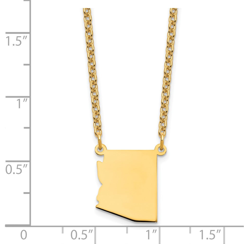 Sterling Silver/Gold-plated Arizona State Necklace