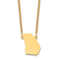Sterling Silver/Gold-plated Georgia State Necklace