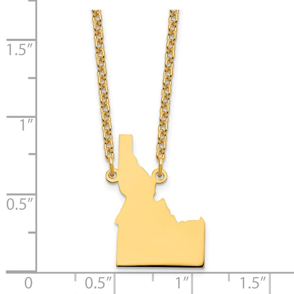 Sterling Silver/Gold-plated Idaho State Necklace