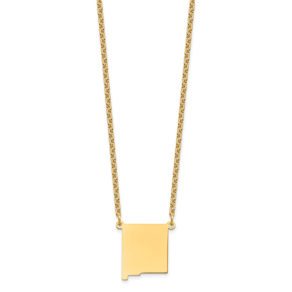 Sterling Silver/Gold-plated New Mexico State Necklace
