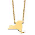 Sterling Silver/Gold-plated New York State Necklace