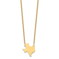 Sterling Silver/Gold-plated Texas State Necklace