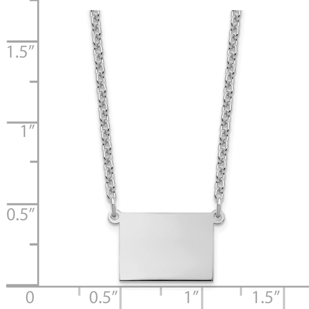 Sterling Silver/Rhodium-plated Colorado State Necklace