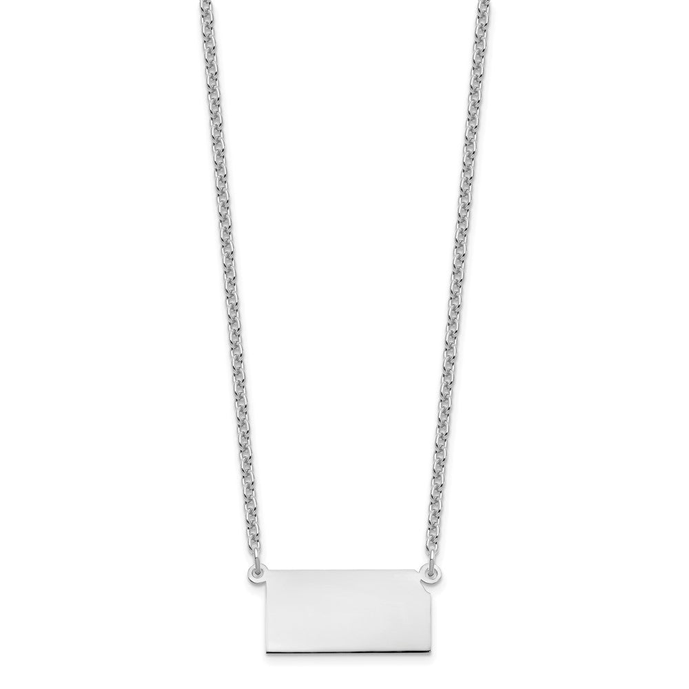 Sterling Silver/Rhodium-plated Kansas State Necklace
