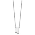 Sterling Silver/Rhodium-plated Mississippi State Necklace