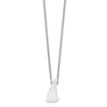 Sterling Silver/Rhodium-plated New Hampshire State Necklace