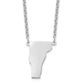 Sterling Silver/Rhodium-plated Vermont State Necklace
