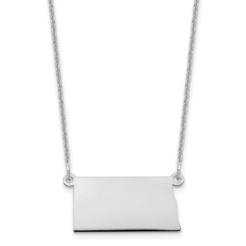 14KW North Dakota State Necklace
