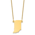14KY Indiana State Necklace