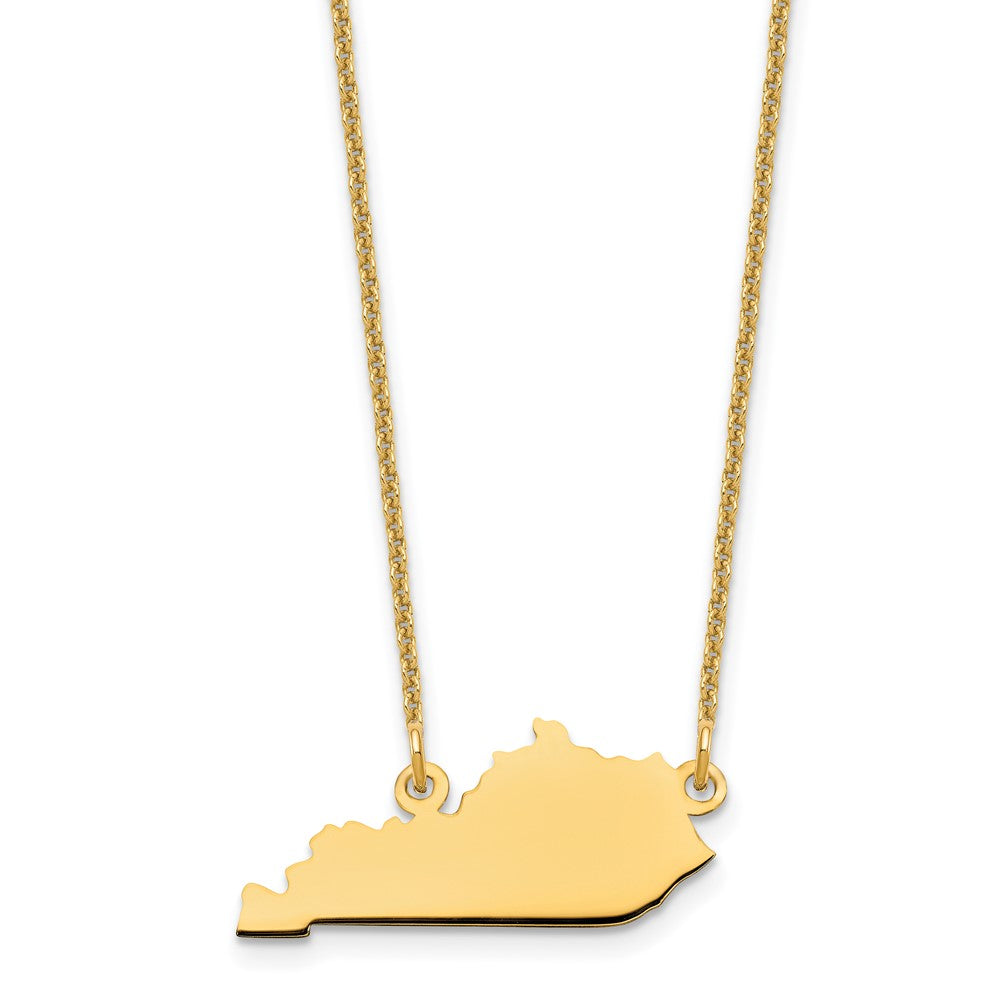 14KY Kentucky State Necklace