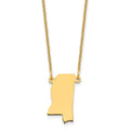 14KY Mississippi State Necklace