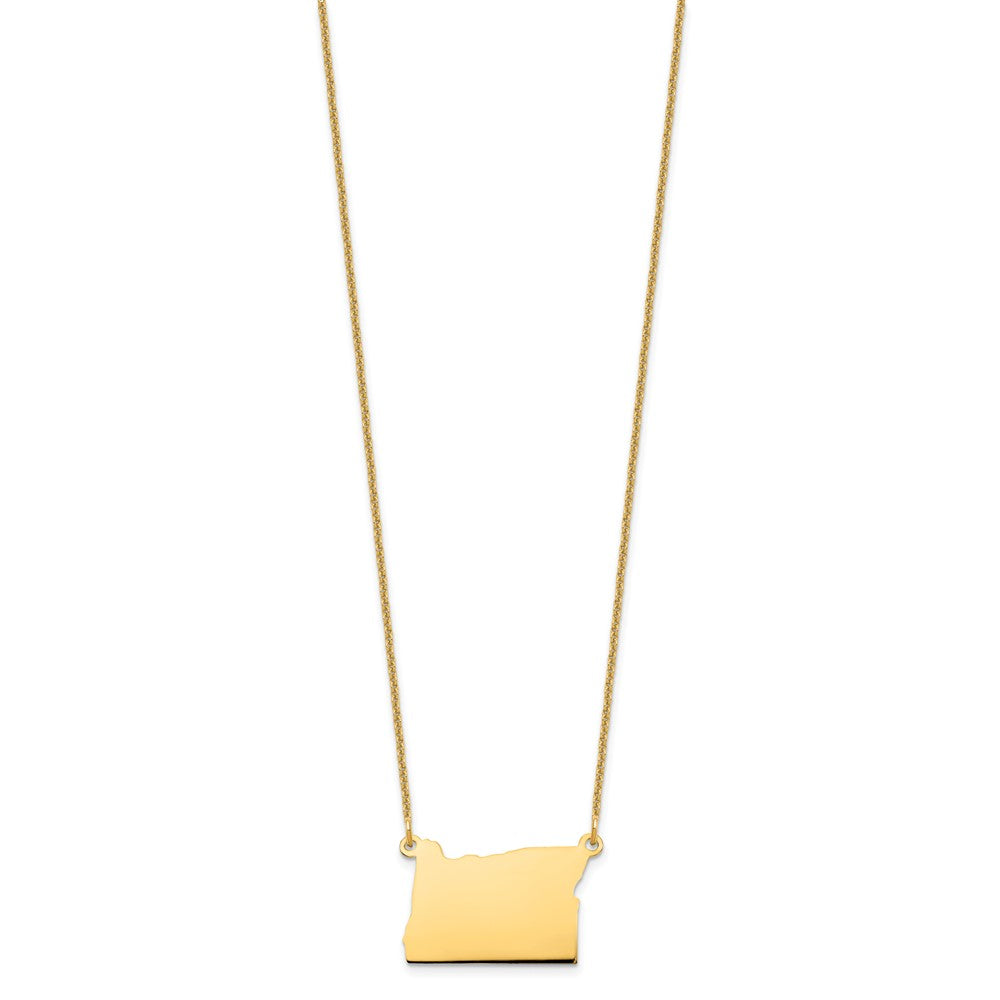 14KY Oregon State Necklace
