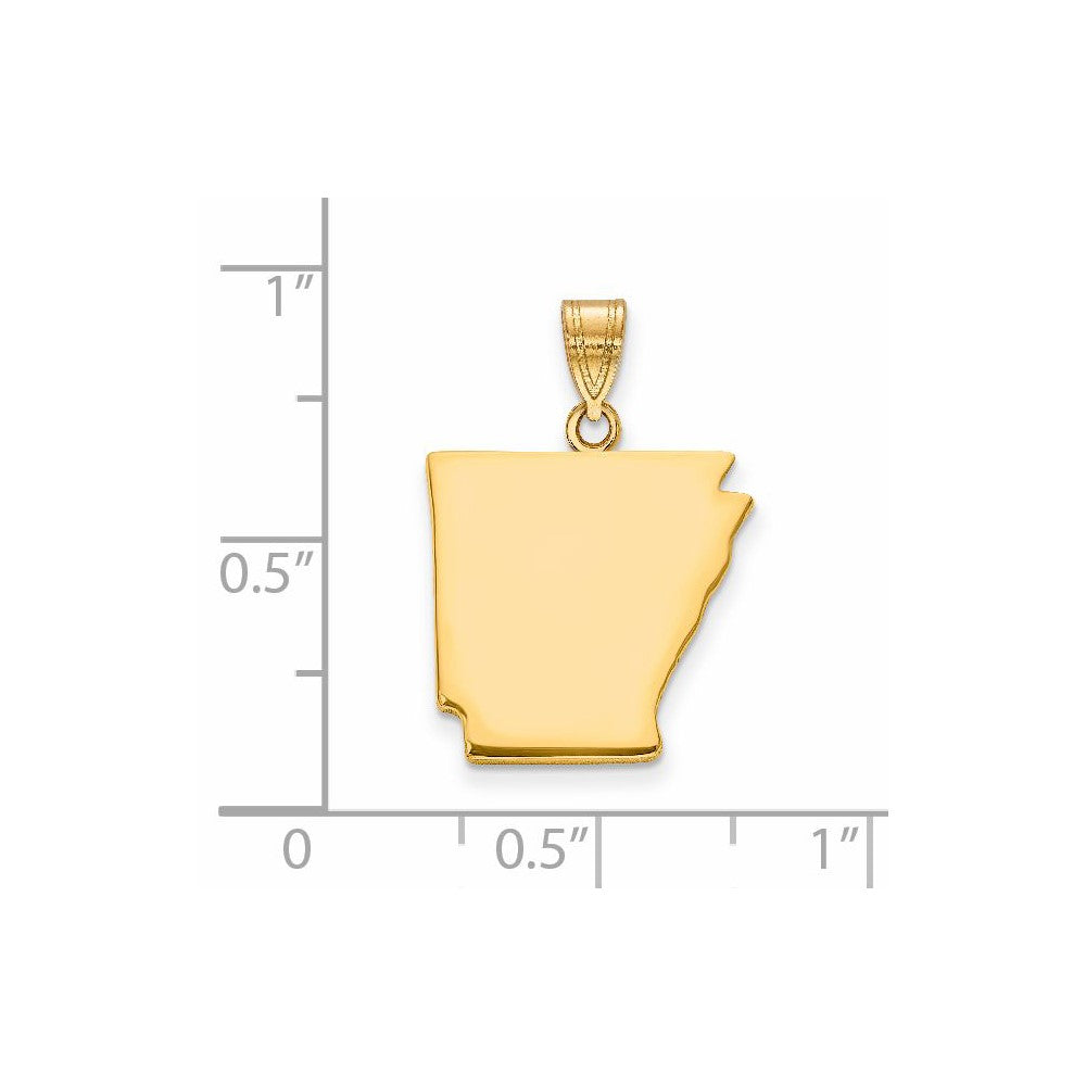 14KY Arkansas State Pendant