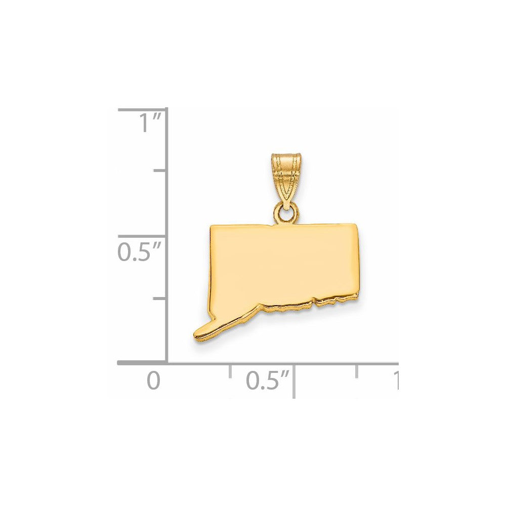 14KY Connecticut State Pendant