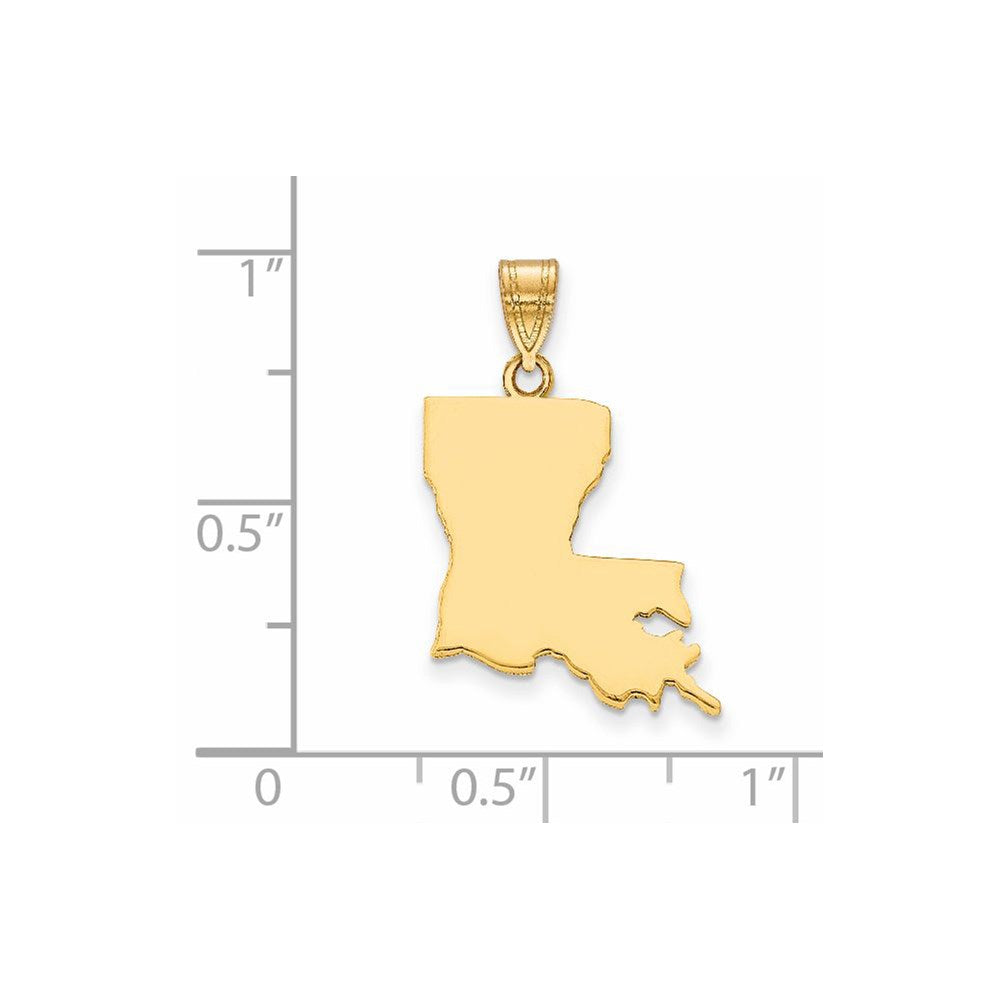 14KY Louisiana State Pendant