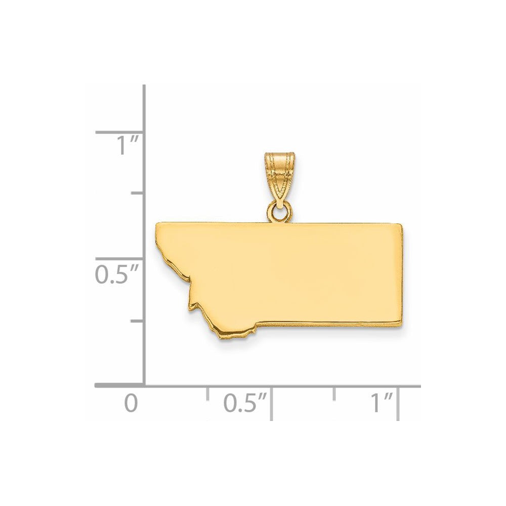 14KY Montana State Pendant