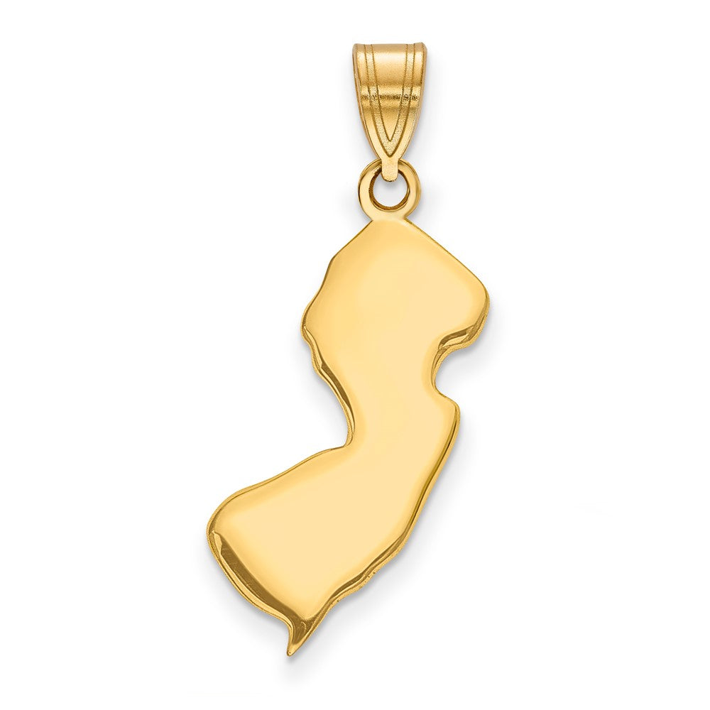 14KY New Jersey State Pendant